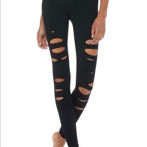 Ripped High Waisted Warrior Leggings - Alo Yoga
